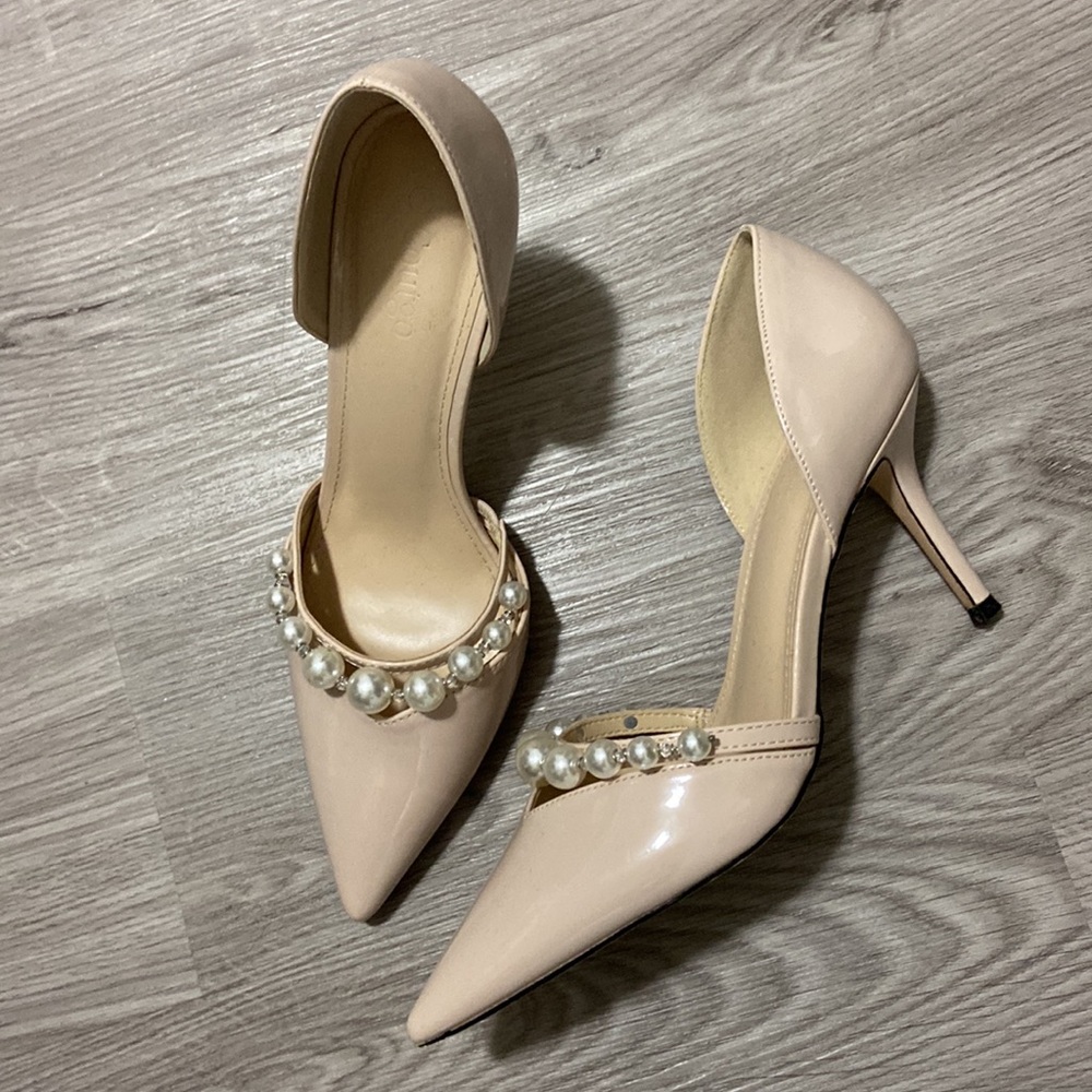 Nude Pearl Heels